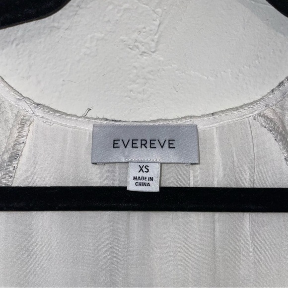 Evereve Alexia Striped Gauze V-Neck Puff Sleeve Tiered Mini Dress - Picture 7 of 8